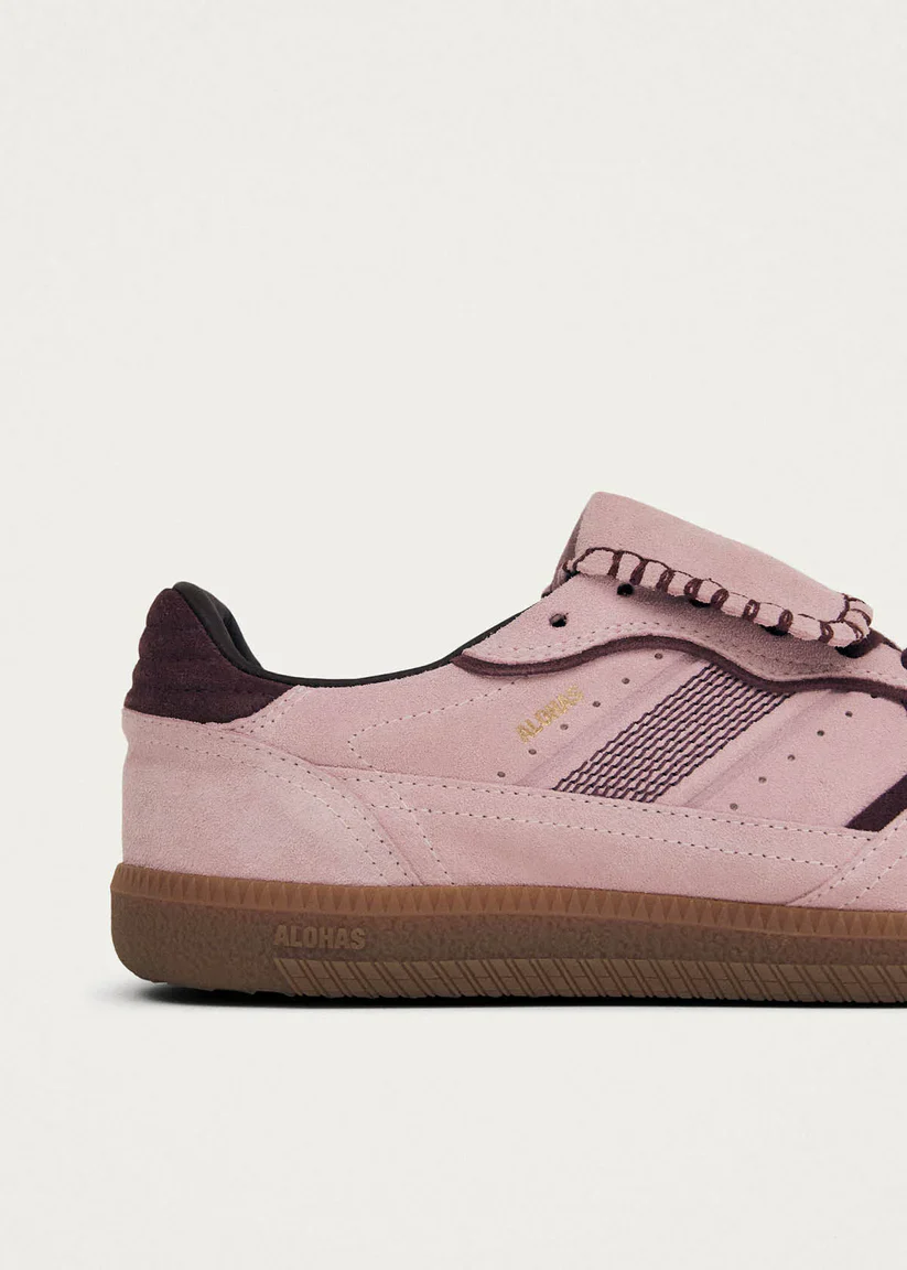 ALOHAS - WOMEN'S CLUB SUEDE PINK LEATHER SNEAKERS - Image 4
