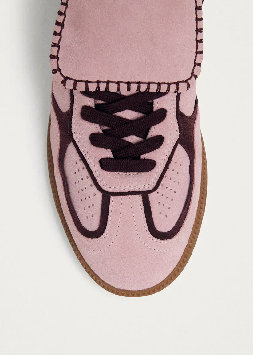 ALOHAS - WOMEN'S CLUB SUEDE PINK LEATHER SNEAKERS - Image 5