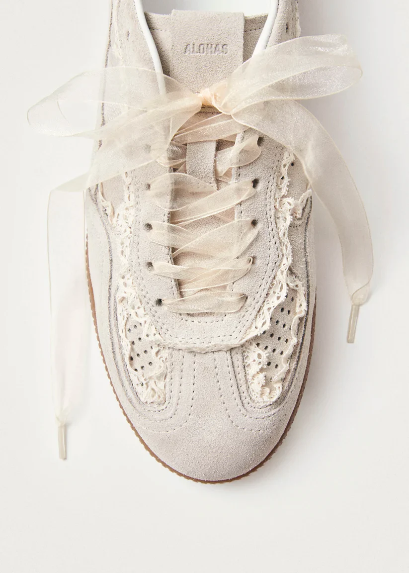 ALOHAS - WOMEN'S CROCHET CREAM LEATHER SNEAKER - Image 2