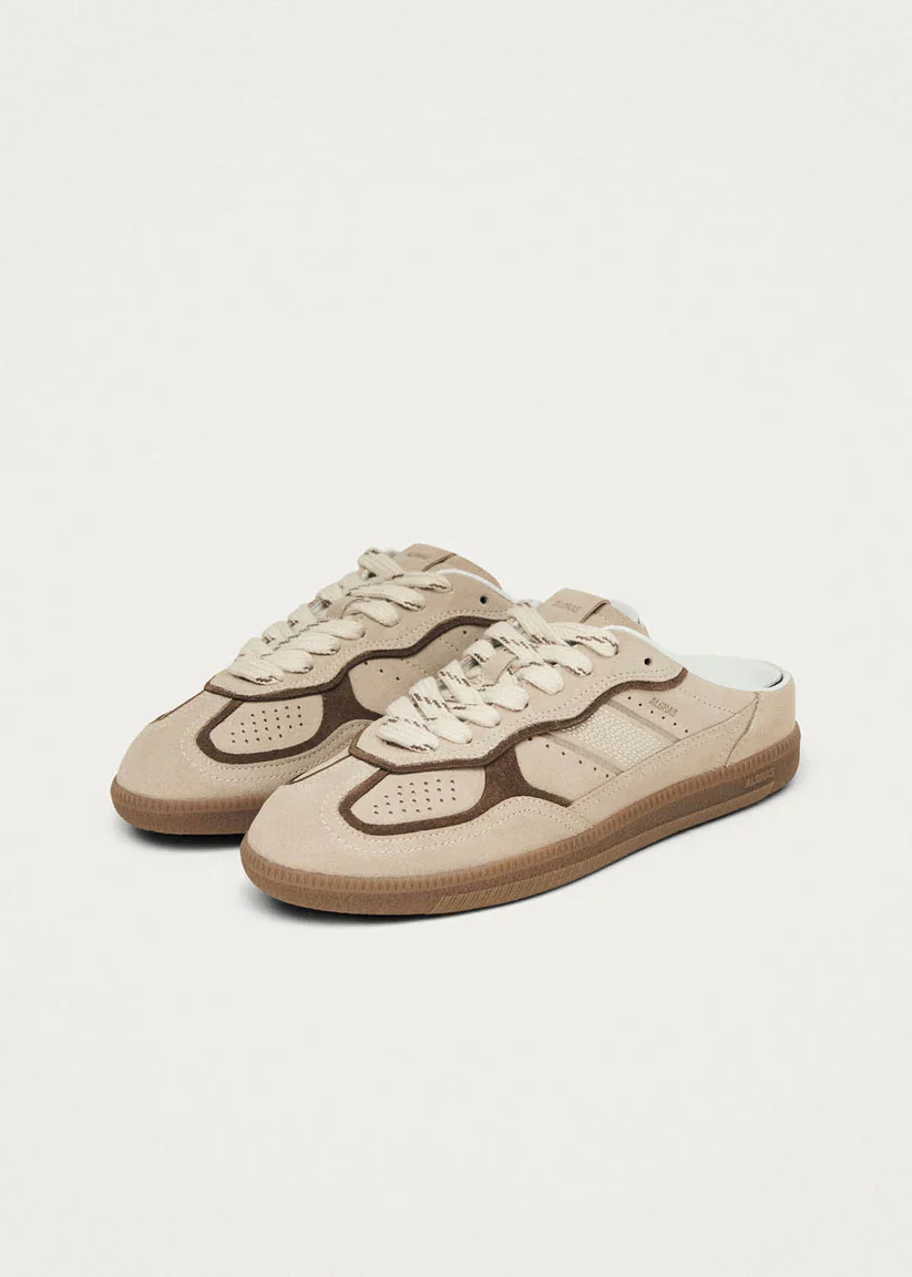 ALOHAS - WOMEN'S MULE CREAM LEATHER SNEAKERS - Image 2