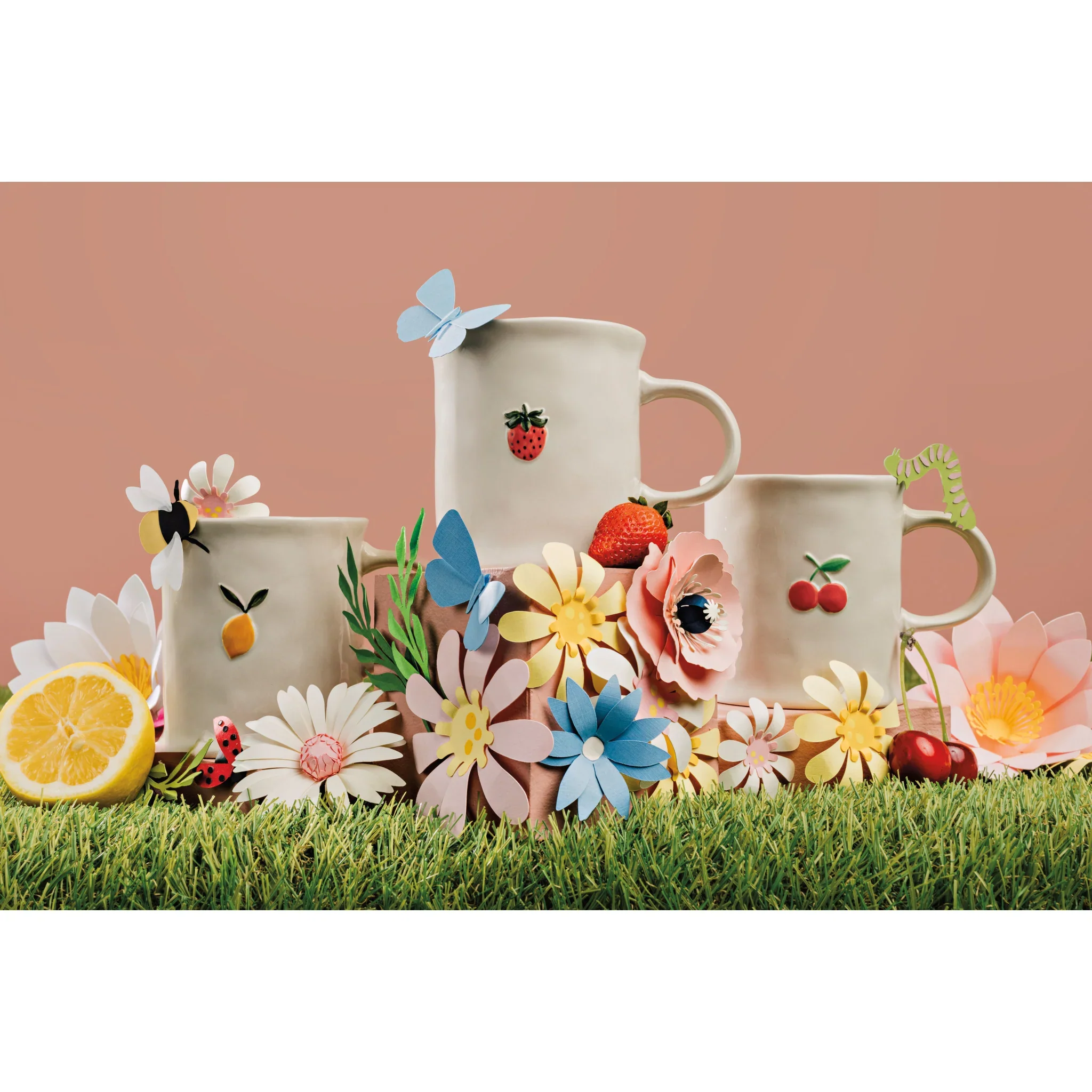 DANICA - MUG PETITE MOTIF 16OZ LEMON - Image 2