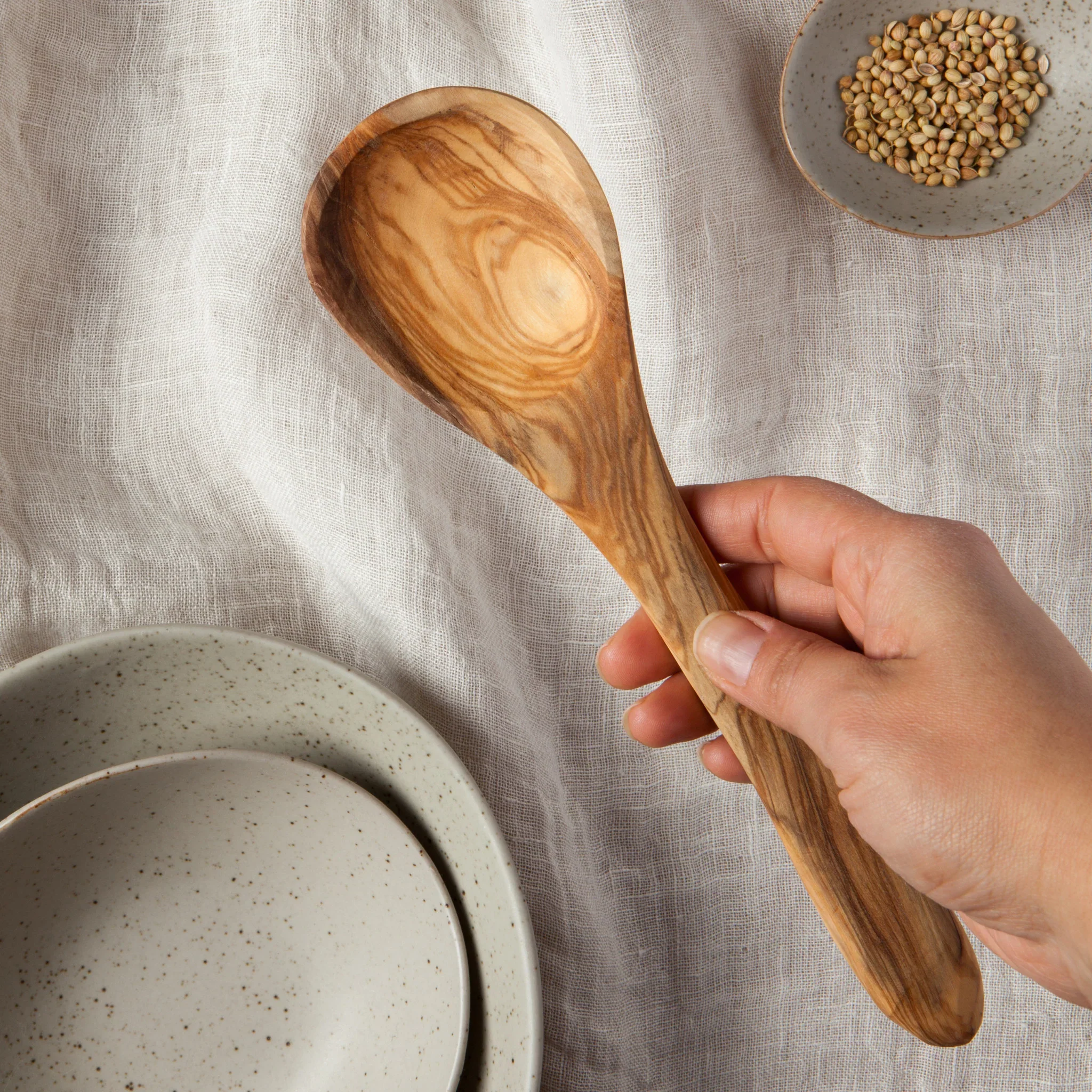 DANICA - SPOON CURVED OLIVE WOOD - Image 2