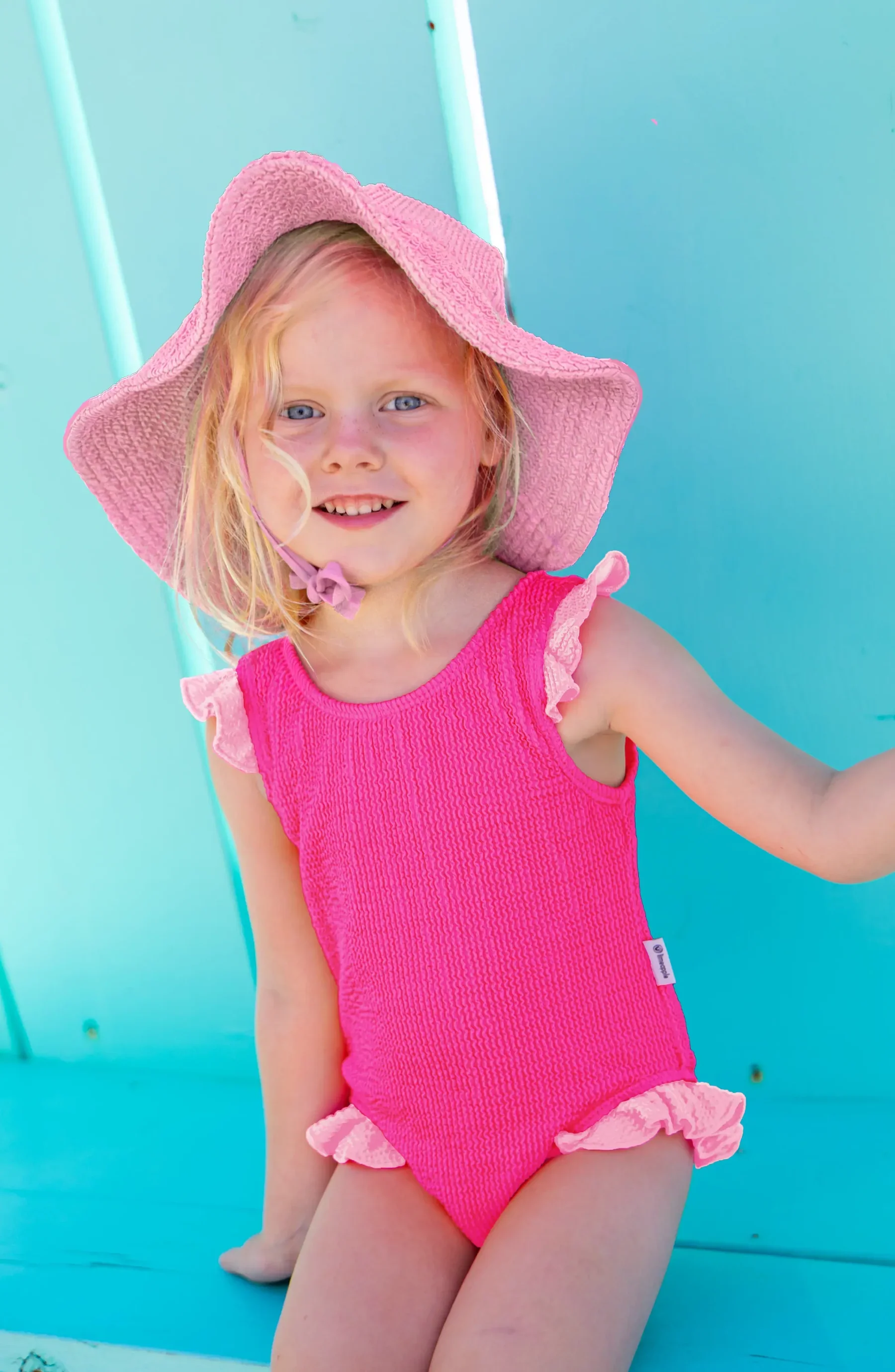 LIMEAPPLE -Lulu Toddler Crinkle Ruffle One Piece - Image 2