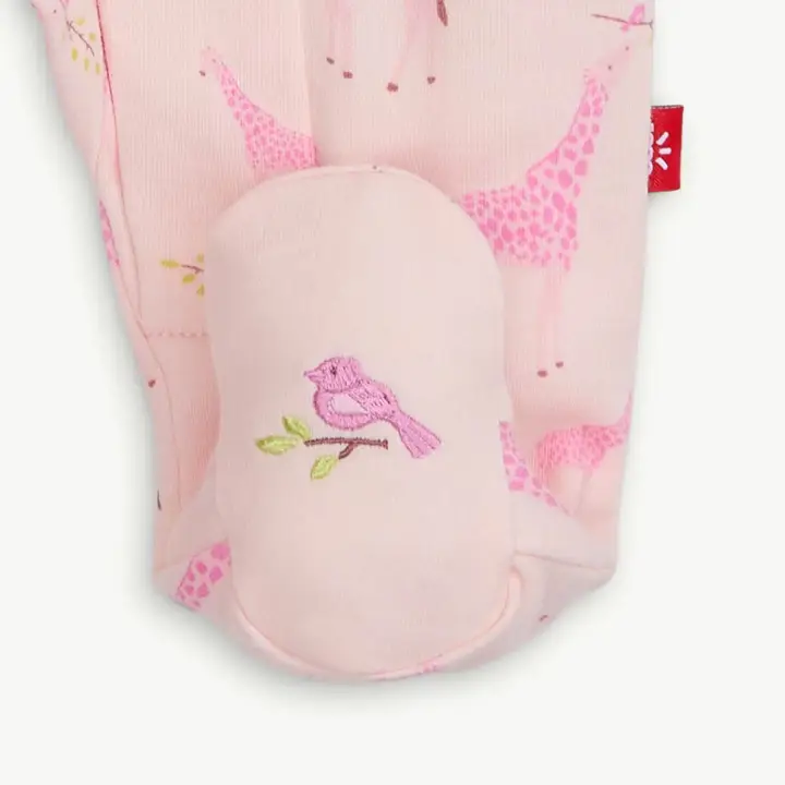 MAGNETIC ME - PINK JOLIE GIRAFFE ORGANIC COTTON MAG FOOTIE - Image 3