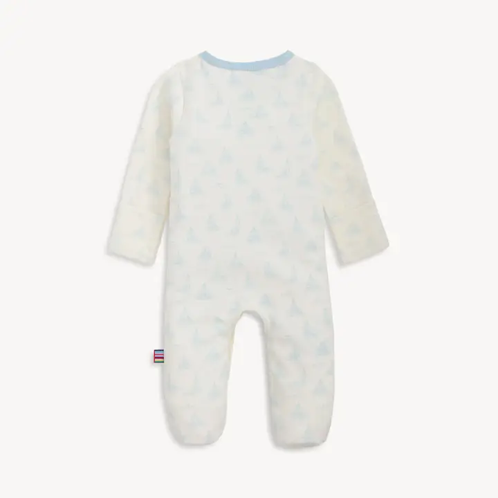 MAGNETIC ME - TINY TIDES BL ORG COT MAGNETIC FOOTIE - Image 4