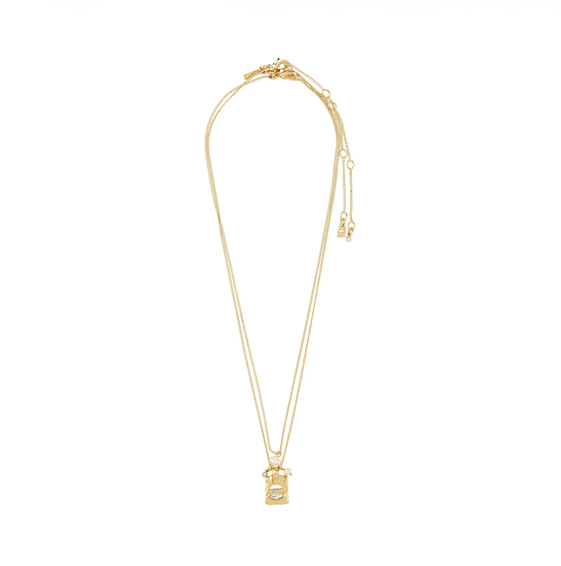 PILGRIM - Necklace : Fire : Gold Plated : Crystal - Image 2