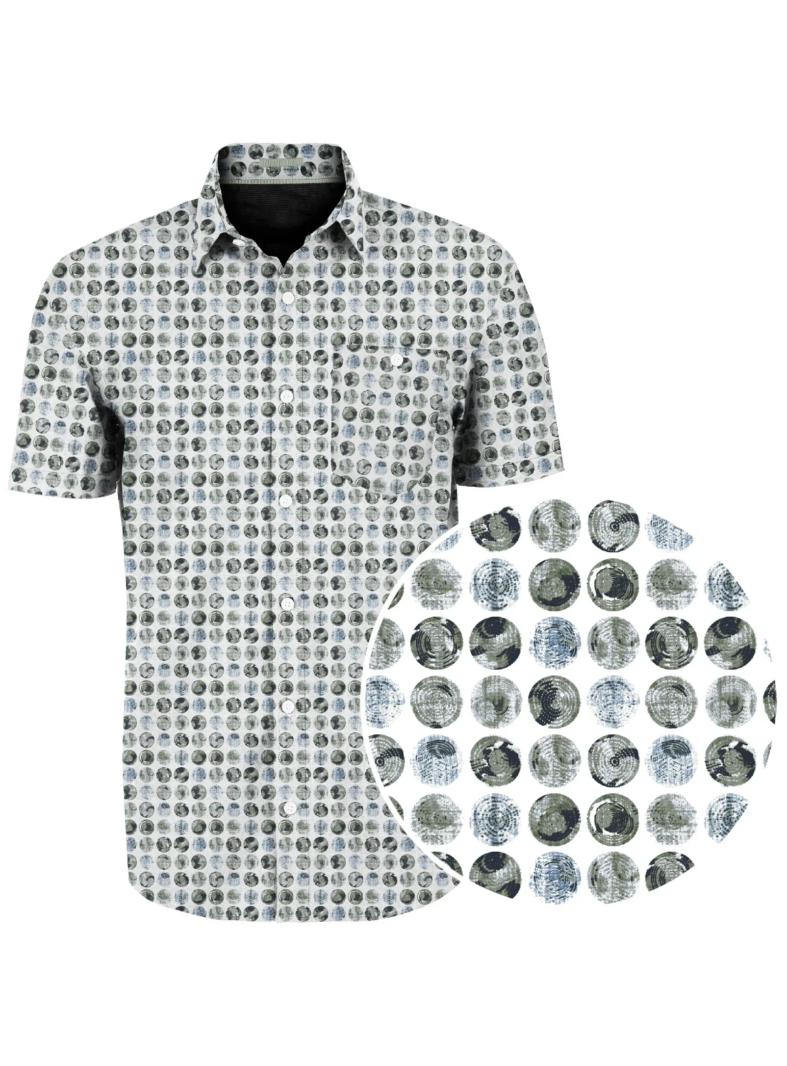 POINT ZERO - 4-WAY STRETCH S/S TEXTURED DOTS - Image 2